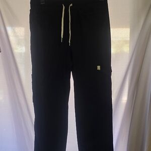 Black Women's Cargo Scrub Pants